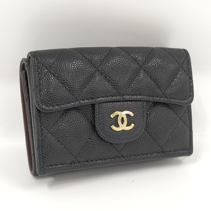 楽天市場】【中古】CHANEL 三つ折り 財布 スモール フラップ 