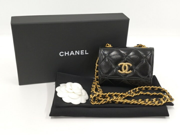楽天市場】CHANEL チェーン ショルダーバック ゴールド金具 ポシェット 