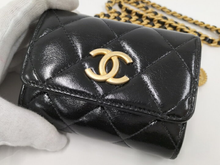 楽天市場】CHANEL チェーン ショルダーバック ゴールド金具 ポシェット 