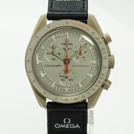 【中古】OMEGA SWATC ミッショントゥジュピター メンズ 腕時計 バイオセラミック クオーツ ベージュ文字盤 SO33C100