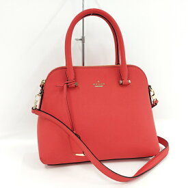 【中古】kate spade 2WAY ハンドバッグ ショルダーバッグ レザー レッド