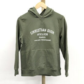 【中古】Christian Dior スウェット パーカー コットン ポリウレタン カーキ 表記サイズ：12 1SBK23SSWA