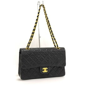 【中古】CHANEL マトラッセ チェーンショルダーバッグ レザー ブラック A01112