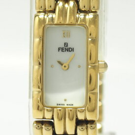 【中古】FENDI オロロジ レディース 腕時計 クオーツ SS GP ホワイト文字盤 670L