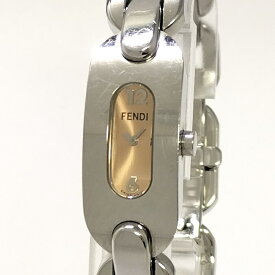 【中古】FENDI オロロジ レディース 腕時計 クオーツ SS ピンク文字盤 3400L
