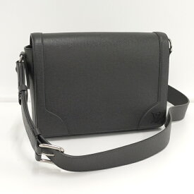 【中古】LOUIS VUITTON ニュー フラップ メッセンジャー ショルダーバッグ タイガ ノワール M30807