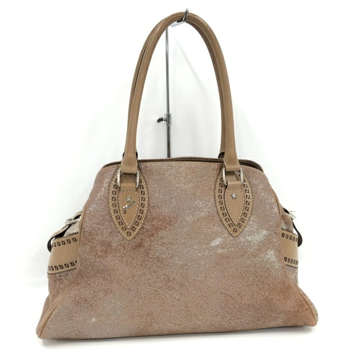 楽天市場】FENDI エトニコ トートバッグ ブラウン ラメ【中古 