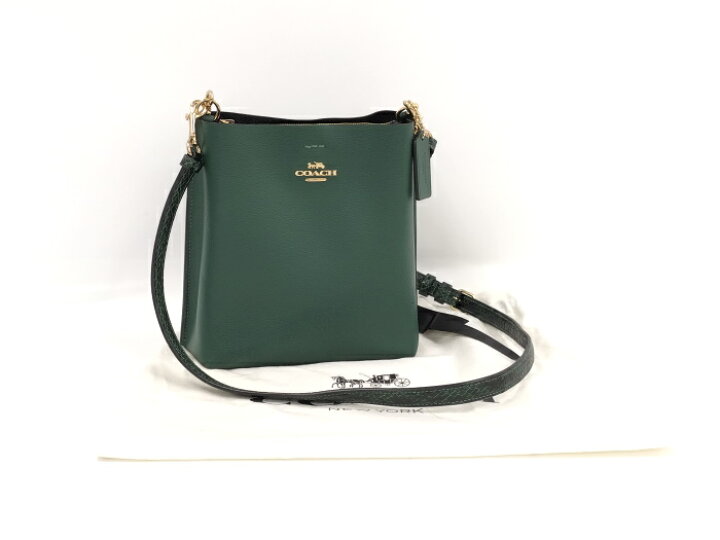 楽天市場】COACH 2WAY ショルダーバッグ レザー グリーン C8901【中古 