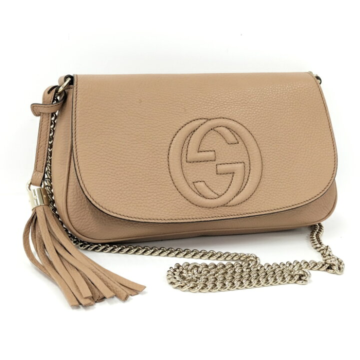 楽天市場】【中古】GUCCI チェーンショルダーバッグ ソーホー レザー 