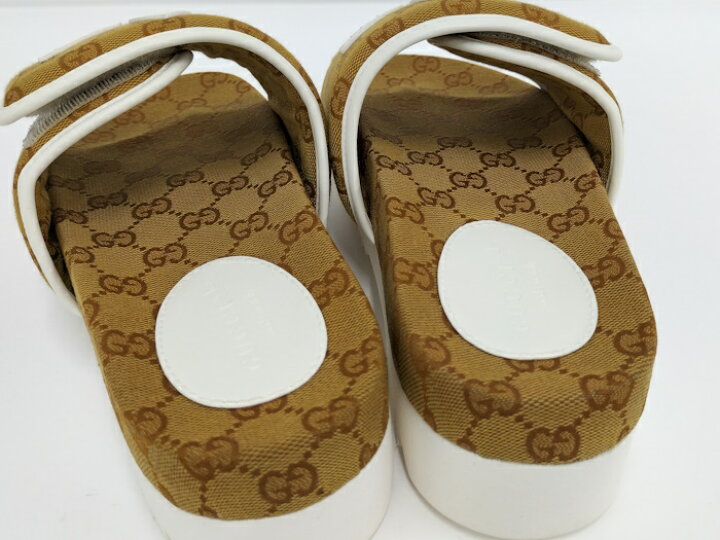 楽天市場】GUCCI adidas コラボ プラットフォーム サンダル GG 