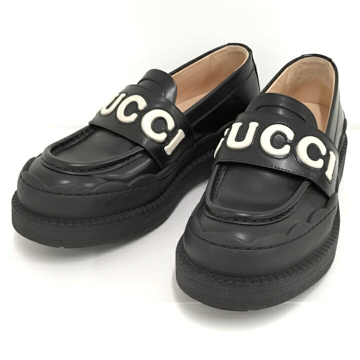 楽天市場】GUCCI ローファー レザー ブラック 表記サイズ：36 1/2 