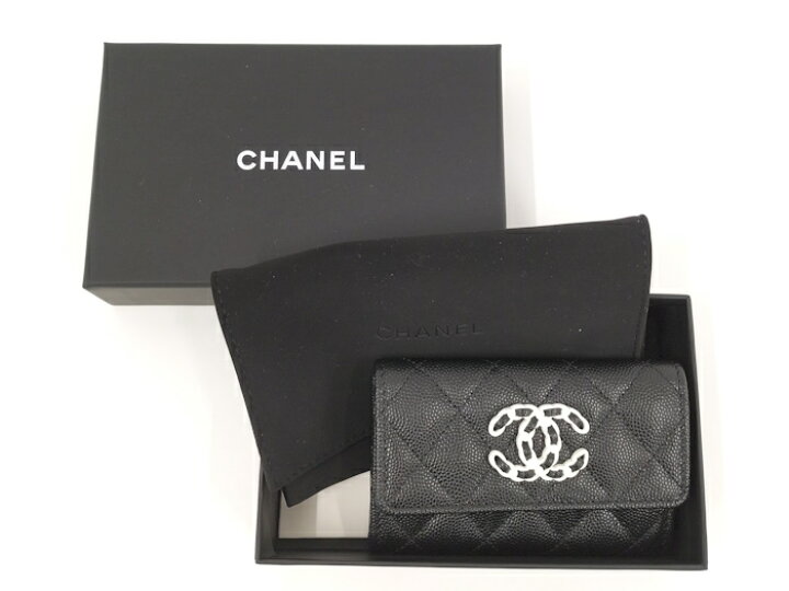 楽天市場】CHANEL カードケース キャビアスキン ブラック AP3717【中古 