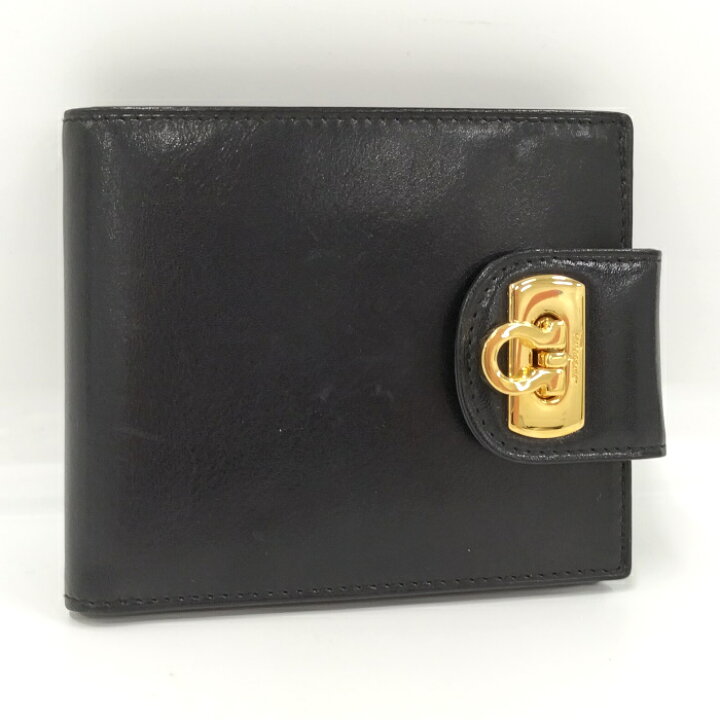 楽天市場】Salvatore Ferragamo 二つ折り財布 ガンチーニ レザー  