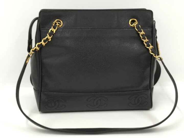 楽天市場】CHANEL チェーン トートバッグ トリプルココマーク レザー 