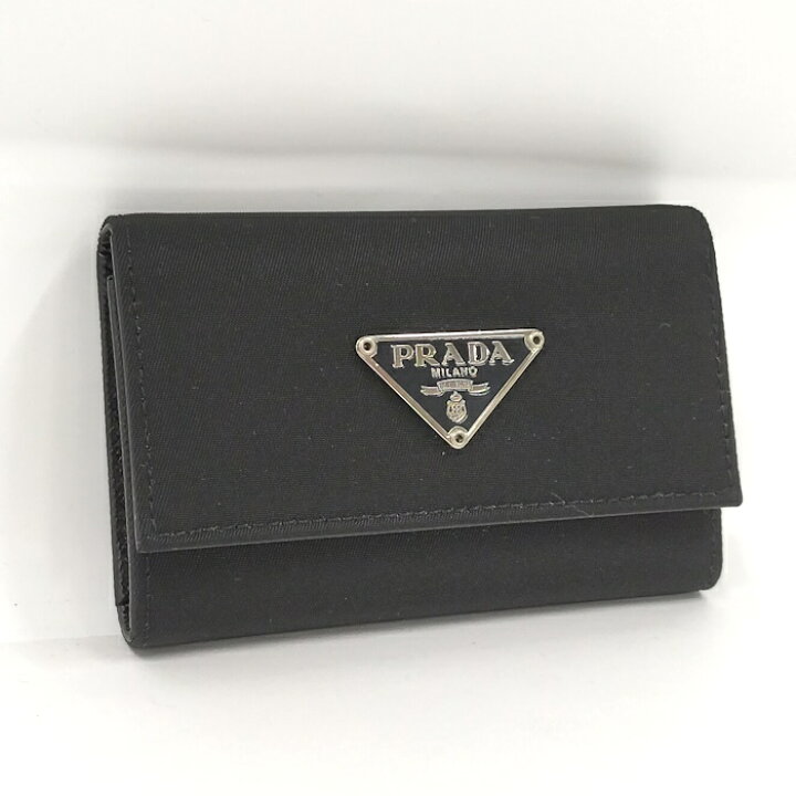 楽天市場】【中古】PRADA 6連 キーケース ナイロン ブラック M222  