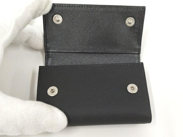 楽天市場】【中古】PRADA 6連 キーケース ナイロン ブラック M222  