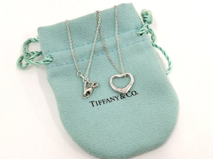 楽天市場】Tiffany＆Co. ネックレス オープンハート SV925 シルバー925 