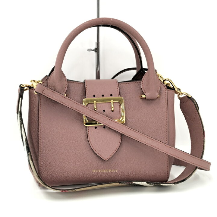 楽天市場】BURBERRY 2WAYハンドバッグ レザー ピンク系 4033787【中古 