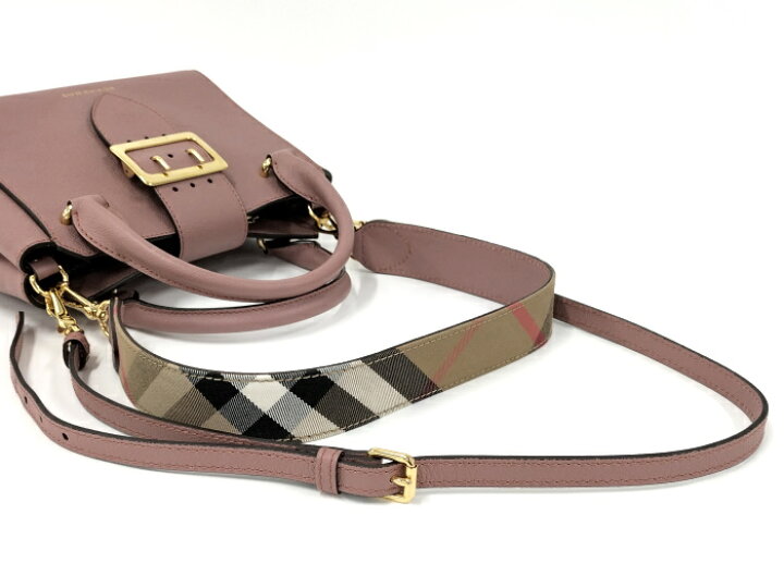 楽天市場】BURBERRY 2WAYハンドバッグ レザー ピンク系 4033787【中古 