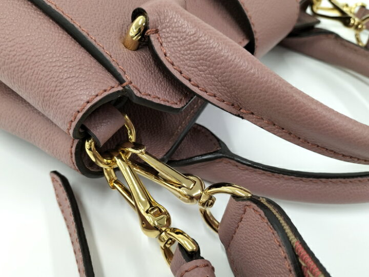 楽天市場】BURBERRY 2WAYハンドバッグ レザー ピンク系 4033787【中古 