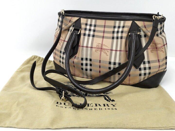 楽天市場】BURBERRY 2WAYバッグ ノバチェック マルチカラー ブラック 