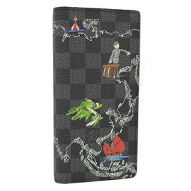 LOUIS VUITTON 二つ折り 長財布 ポルトフォイユ ブラザ ダミエグラフィット N40202【中古】