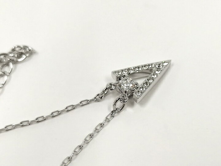 楽天市場】SWAROVSKI ファンク ネックレス V字型 シルバー ロジウム 