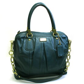 【中古】COACH アシュレイ 2WAY ショルダーバッグ レザー ブルー系 15339