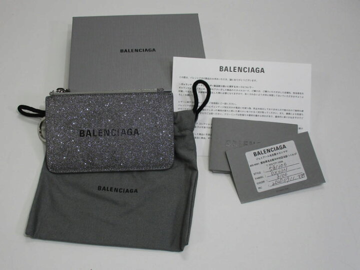 BALENCIAGA ラメ シルバー まくれる グリッター コインケース