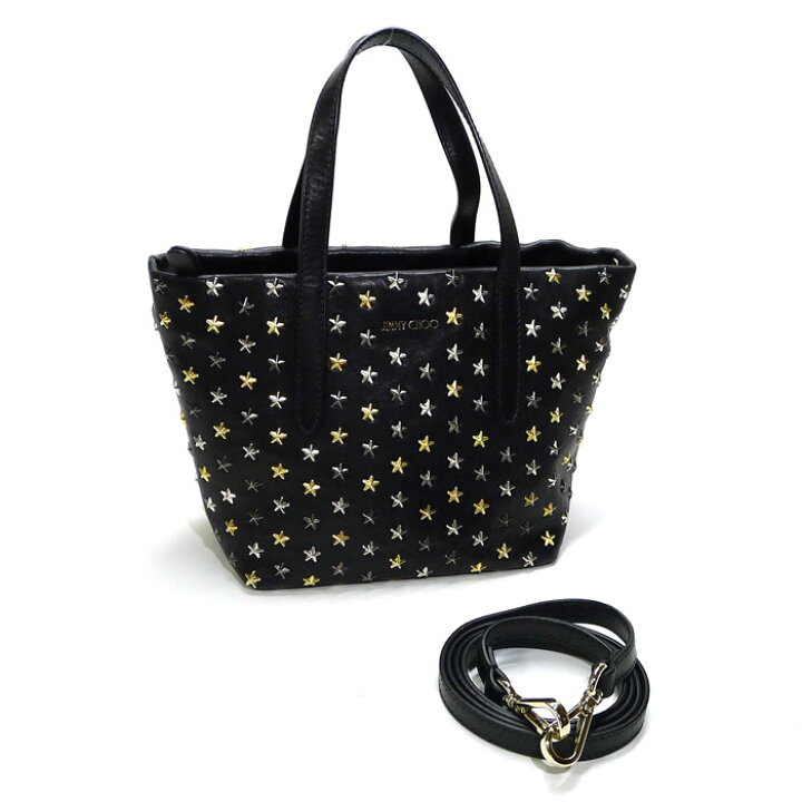 楽天市場】【中古】Jimmy Choo ミニサラ スタースタッズ 2WAY トート 