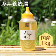 【はちみつ 国産 特選アカシア蜂蜜 1kg 低GI値】【TA1000/坂井養蜂場】アカシア蜂蜜 【送料無料】ハチミ…