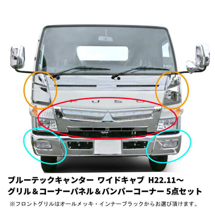楽天市場】三菱ふそう ブルーテック キャンター ワイドキャブ フロント 
