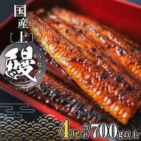 うなぎ 国産 鰻 ウナギ unagi 母の日 父の日 限定 贈答用 ギフト用 国産 上うなぎ 蒲焼き 4尾 (700g以上) タレ 山椒付き 簡易包装 鰻 ウナギ 蒲焼き 丑の日 ギフト 誕生日 送料無料