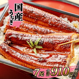 うなぎ 国産 鰻 蒲焼き 7尾 合計 910g 以上！ タレ 山椒付き | 鰻 ウナギ 蒲焼き 土用の丑の日 ギフト 誕生日 母の日 父の日 【1〜3週間程度で発送】 うなぎ復活プロジェクト 鰻楽 送料無料