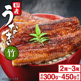 うなぎ 国産 鰻 ウナギ unagi かば焼き2尾～3尾 合計300g以上～450g以上「竹」長焼き お中元 限定 先行受付 贈答用 ギフト用 国産 うなぎ タレ 山椒付き 蒲焼き 丑の日 ギフト 誕生日 鰻楽 送料無料