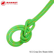 (C)マムート 2010-07030・9.5クラッグドライロープ60m/9.5 Crag Dry Rope 60m (neon green-ocean)【MAMMU…
