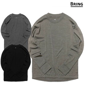 (T)BRING・WUNDERWEAR Mid T-shirt Long sleeve・/ワンダーウェアミッドTシャツロングスリーブ【メリノウール】【リサイクルポリエステル】【メリノウール祭】【ウエア館】