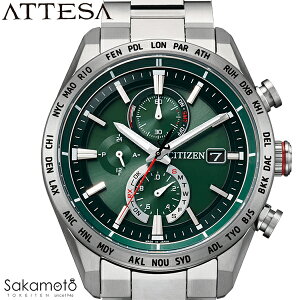 CITIZEN �V�`�Y���@ATTESA �A�e�b�T�@ACT Line�@�G�R�E�h���C�u�d�g���v�@���[���h�^�C���@�\�@�E�H�b�`�@�j���@�a�m�@�����Y�@�yAT8181-63W�z