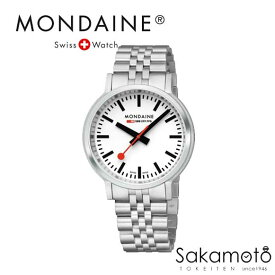 国内正規品【MONDAINE(モンディーン)】【stop2go(ストップ・トゥ・ゴー)シリーズ】41ミリケース　クォーツ　ステンレスストラップ　腕時計 シンプル メンズ【男性用】【文字刻印可能】【MST.4101B.SJ.2SE】