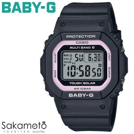 CASIO カシオ　BABY-G ベビージー　BGD-5650 series　電波ソーラー　デジタル　四角　小型　スリム　腕時計　ウォッチ　女性　レディース　ブラック×ピンク【BGD-5650-1BJF】