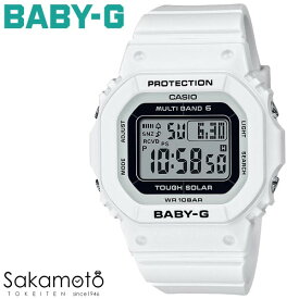 CASIO カシオ　BABY-G ベビージー　BGD-5650 series　電波ソーラー　デジタル　四角　小型　スリム　腕時計　ウォッチ　女性　レディース　ホワイト　白【BGD-5650-7JF】
