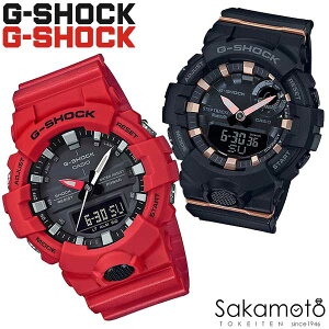 CASIO カシオ PairWatch ペアウォッチ G-SHOCK プレゼント ギフト カップル 夫婦 記念日 誕生日 ジーショック ミッドサイズ レッド×ブラック 丸型 デジアナ 電池式クオーツ 純正ペアケース 【GA-800-4