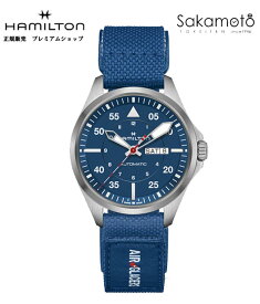 【36回無金利対象】正規品ハミルトン【HAMILTON】KHAKI　カーキ アビエーション　エアーグラシエ　スペシャルモデル　自動巻き　ブルー文字盤 【H64655941】【ミリタリー】