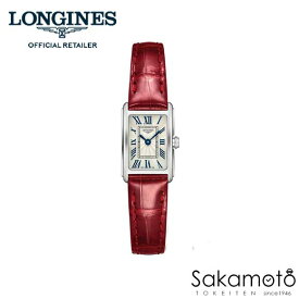 正規品ロンジンlongines「ドルチェヴィータ」【DolceVita】スクエアケース　【レディース】【女性用】クォーツ腕時計　バーガンディ革ベルト【L5.258.4.71.5】【L52584715】