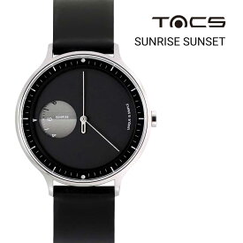 【TACS】国内正規品TACSタックス【SUNRISE SUNSET】24時間かけて1周する 【TS2102A】 ユニセックスウォッチ 時計 レザーベルト クオーツ ステンレススチールケース 50m防水　39ミリケース