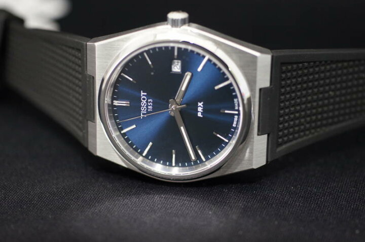 楽天市場】正規品TISSOT ティソ PRX ブルー文字盤 クォーツ駆動（電池  