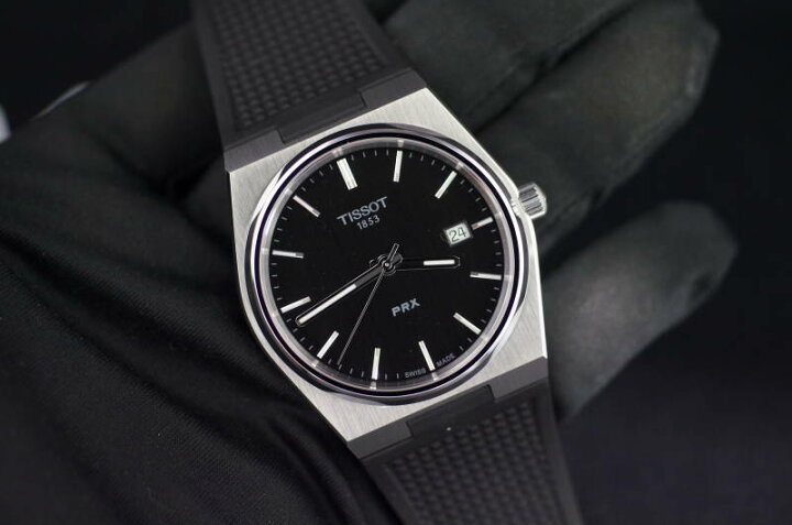 楽天市場】正規品TISSOT ティソ PRX ブラック文字盤 クォーツ駆動 