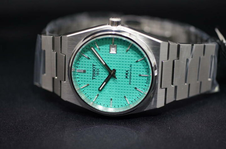 楽天市場】正規品TISSOT ティソ PRX ライトグリーン文字盤 自動巻き 