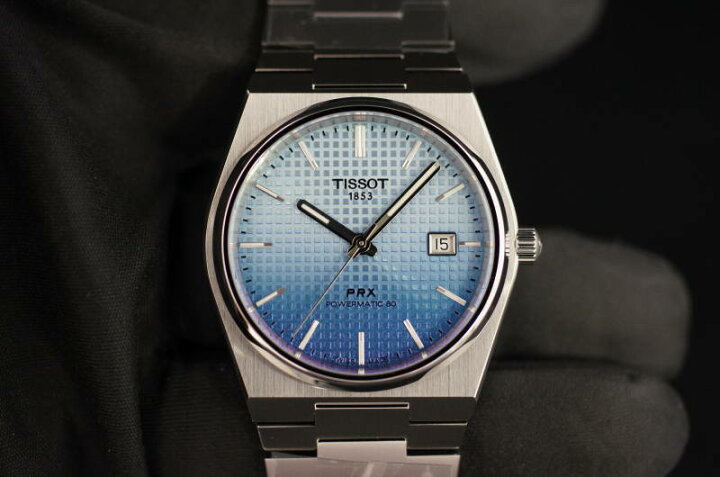 楽天市場】正規品TISSOT ティソ PRX アイスブルーカメレオン文字盤 