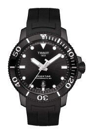 国内正規品TISSOT【ティソ】シースター1000「SEA　STAR1000」300m防水　自動巻き　ALLブラック　80時間パワーリザーブ　　セラミックベゼル【T120.407.37.051.00】